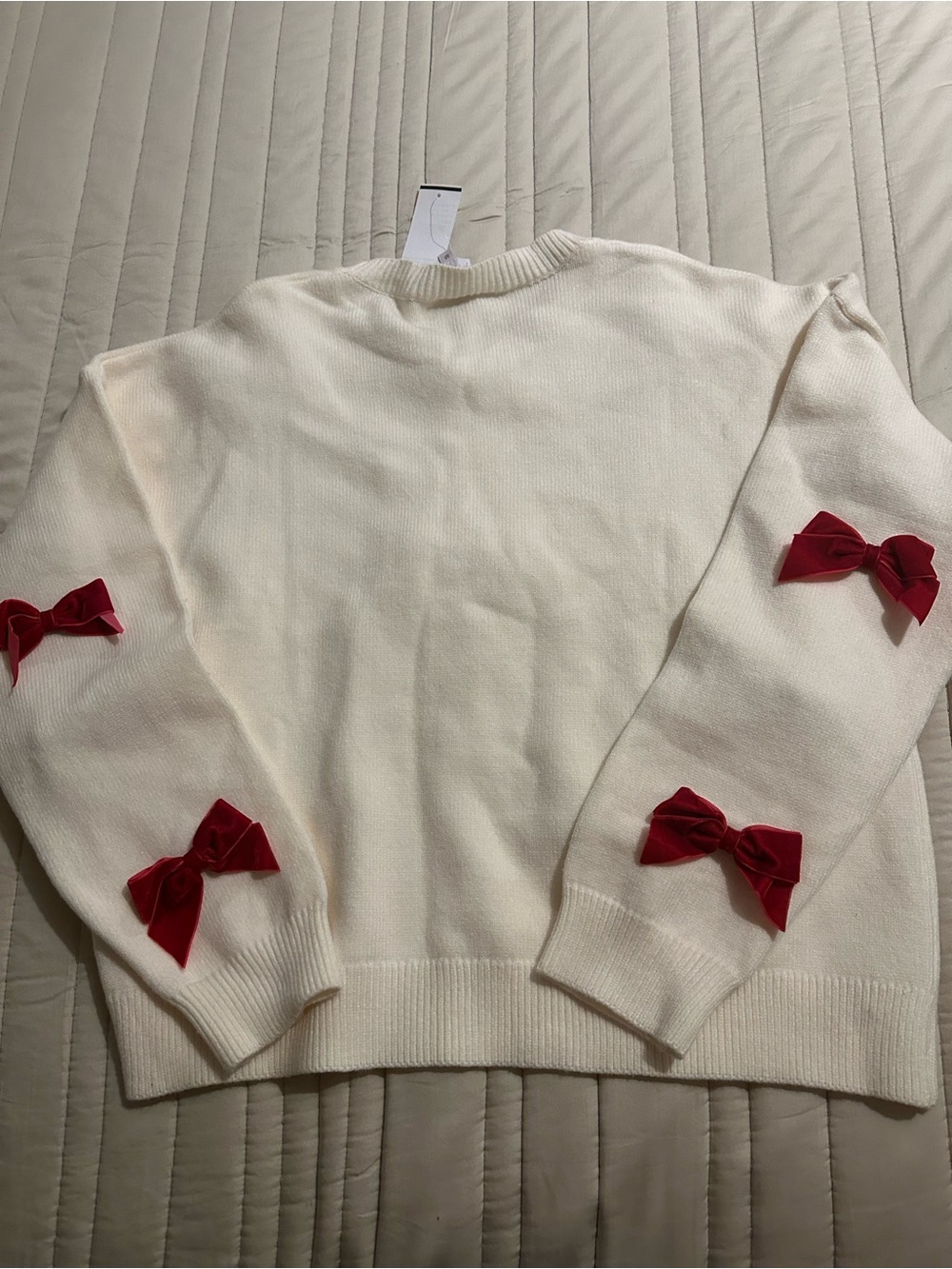 J.Marie Jenna Long Sleeve Bow front Sweater - Picture 8 of 16